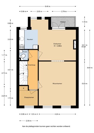 Floorplan - Amsterdamsestraatweg 214BS, 3551 CN Utrecht